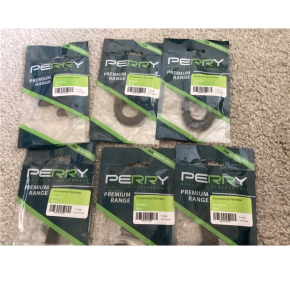 Perry Other - Perry Premium Metal Door Numbers House Flat Apartment Shop Bundle Stock +Screws